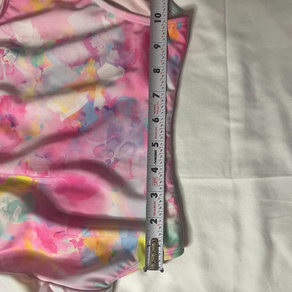 Cat Jack Floral one-piece swimsuit with rushing adjustable ties size 8. Swim - Picture 3 of 7